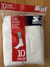 Vintage Starter Men's Tube Socks 10 Pair Package Made in USA