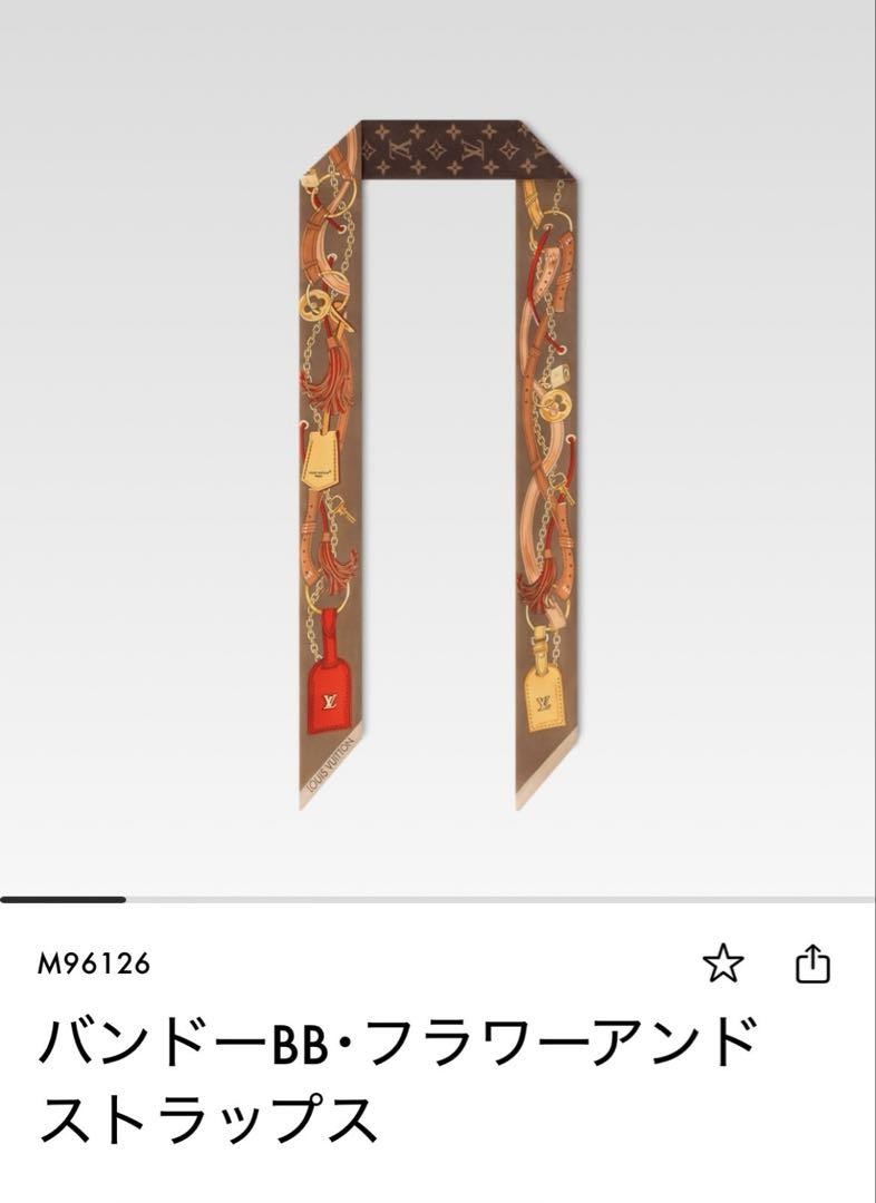 Louis Vuitton Monogram BB Brown Silk Band Luggage Tag 47.2x2.0 Inch