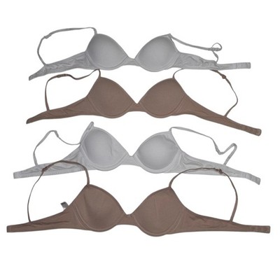 Girl's/Women's Lot of 4 Nude/White Bra Adjustable Strap Hanes 32A