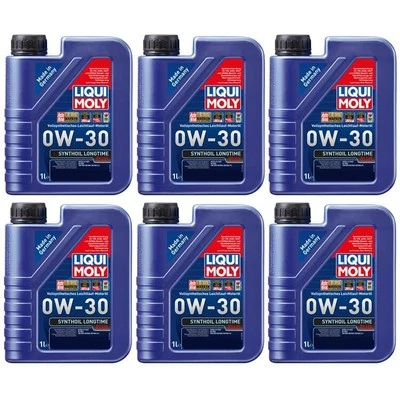 6X 1 Litre Liqui Moly 1150 Synthoil Longtime Plus 0W-30 Pour VW Audi SEAT SKODA - Photo 1/4