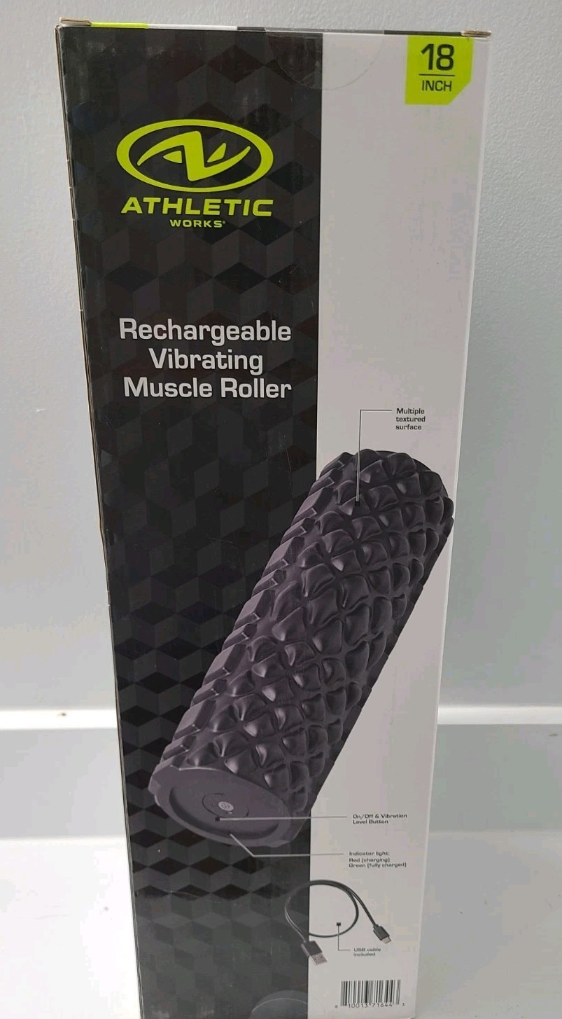 Athletic Works Fitness Rechargeable Body/Muscle Roller With 3 Speeds-Home-Gym