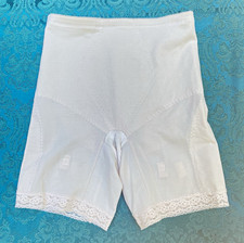 Vintage FLEXEES Nude Shapewear 6357 Girdle Shorts Shaper L High Waist Lace Trim