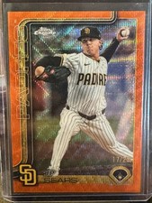 2025 Topps Chrome Update - JP Sears #USC85 ORANGE Wave /25 San Diego Padres