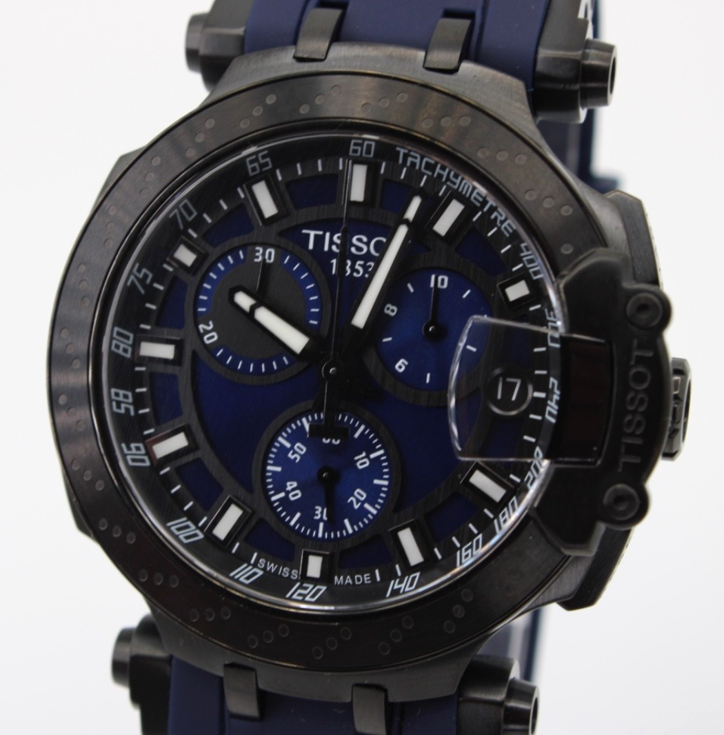 TISSOT T-Race T115.417.37.041.00 Blue Dial Rubber Strap Men