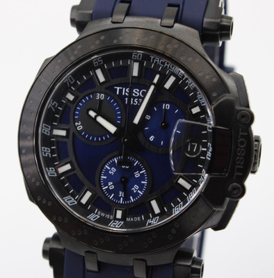 TISSOT  T-Race T115.417.37.041.00 Blue Dial Rubber Strap Men's Watch 47mm
