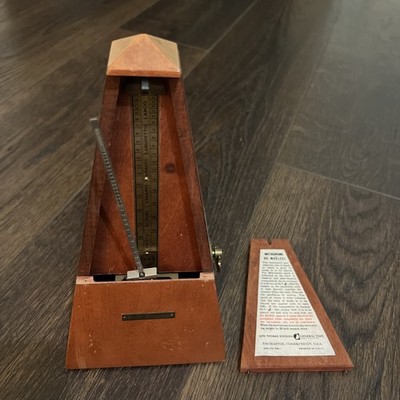 Vintage Seth Thomas Wooden Metronome de Maelzel - Works Great And Includes Cover