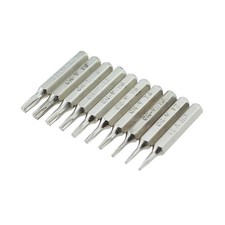 Torx Micro Bit Set 10 PCS 28mm Length T1-T10 Screwdriver Bits for Electronics