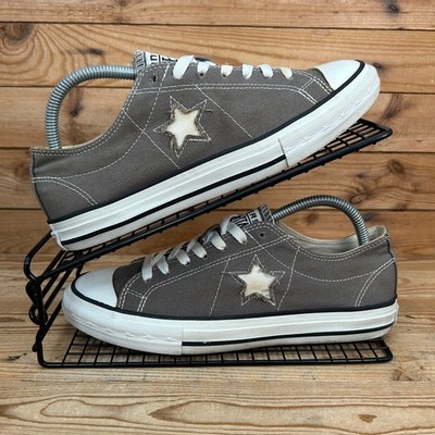 Vintage Converse Turnschuhe Damen Größe UK 7,5 One Star Grau Canvas Freizeitschuhe