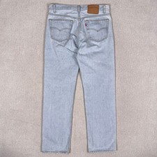 Vintage 90s Levis 501 Jeans Light Wash Mens 33x30 Regular Button Fly Made in USA