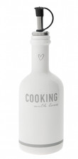 Produktbild - Bastion Collections Öl Essig Spender Cooking with Love: 6,5x16cm Keramik