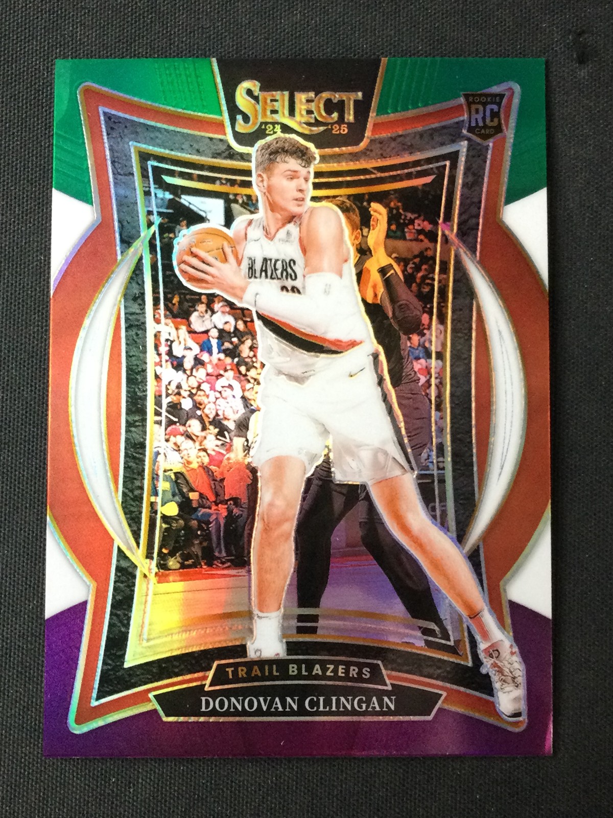 2024-25 Panini Select #69 Donovan Clingan Trail Blazers Tri-Color Prizm RC