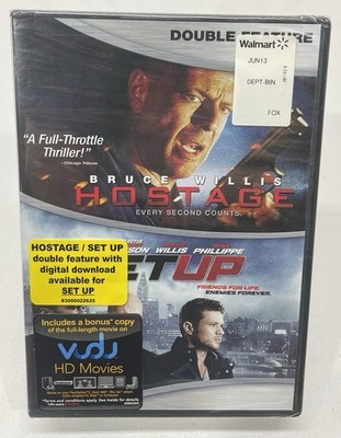 Bruce Willis (DVD 2013) Double Feature: Hostage & Setup (2005) (2011) NEW SEALED