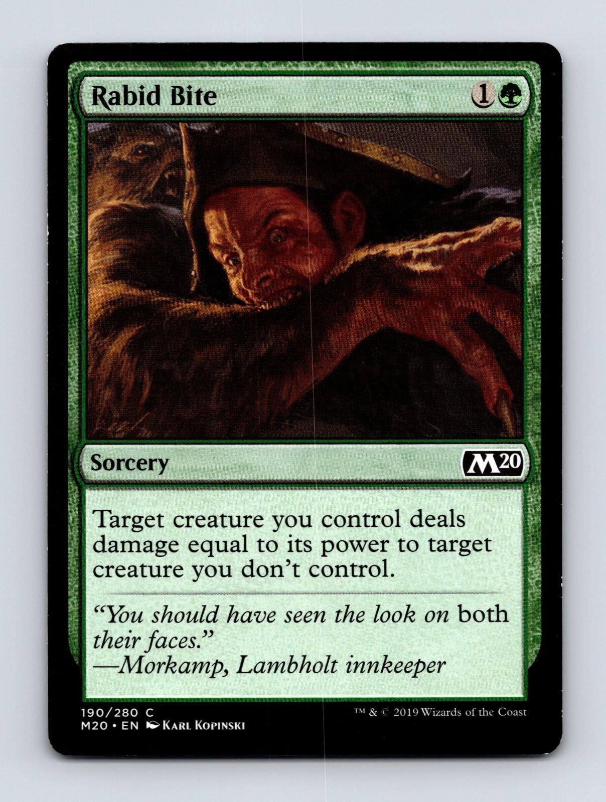 RABID BITE 190 COMMON CORE SET 2020 MAGIC: THE GATHERING LP