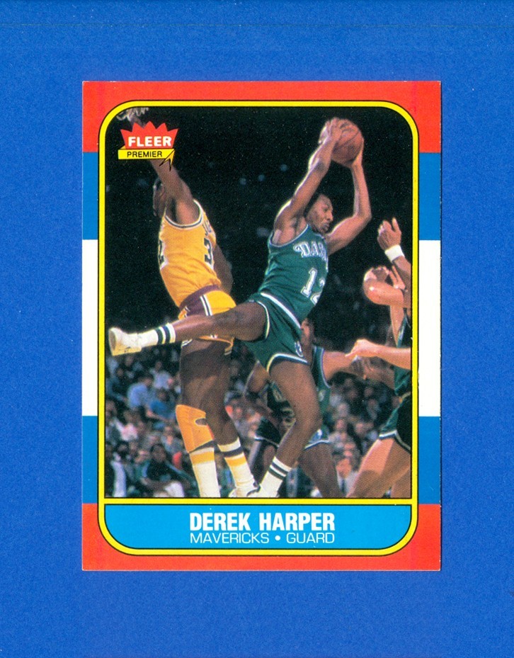 1986/1987 Fleer Basketball #44 Derek Harper 86/87 Set Break Card NR/MT Condition