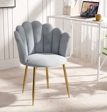 Armchair Tub Chair Velvet Vanity Chair Shell Chair Single Sofa Chair Accent Grey
