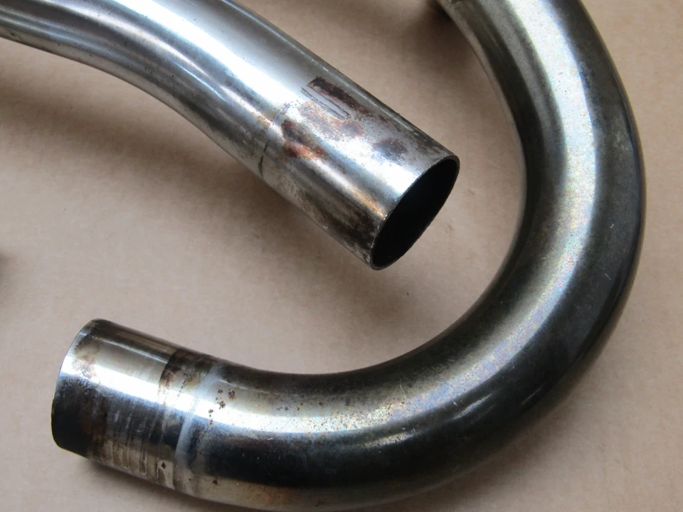 BMW R100RS 1981 13.734 millas tubos de escape cromados doble balance 38 mm (7734) Foto 3 de 4