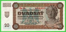 Slovakia, P7, 20 Korun, 1939, * Unc * Specimen *