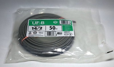Southwire Type UF-B 14/2 AWG 50 ft. Electrical Wire Outdoor Rated Grey Sealed