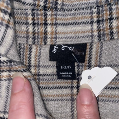 Boys Art Class Plaid Zip Up Shirt Jacket Shacket Flannel - Small 6/7 Matching - Picture 6 of 10
