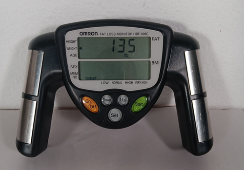 Omron HBF-306C Body Fat BMI Monitor Black Used Tested Working (See Photos)