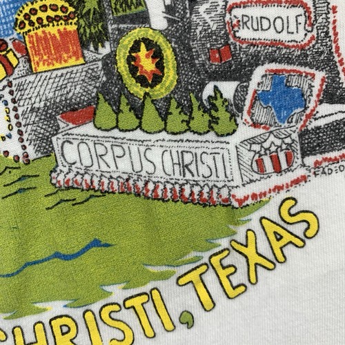 Vintage Christmas T Shirt Large Harbor Lights Corpus Christi Texas Long Sleeve - Picture 14 of 19