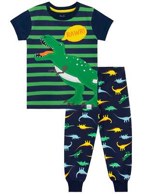Dinosaurier Pyjama Set Kinder Baby Jungen 18 24 Monate 2 3 4 5 6 Jahre Kuschelig Schlafanzug