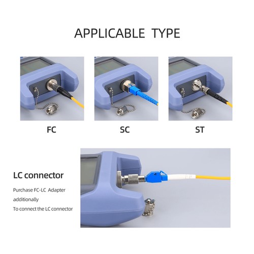 FTTH Fiber Optical Power Fiber Cable Tester range -70dBm~+10dBm SC +FC Connector - 第 4/6 張圖片