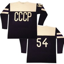 Throwback 1954's CCCP Russia Hockey Jersey Navy Stitched Custom Your Names