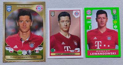 Robert Lewandowski 3 x Panini Sticker FIFA 365 Bayern München