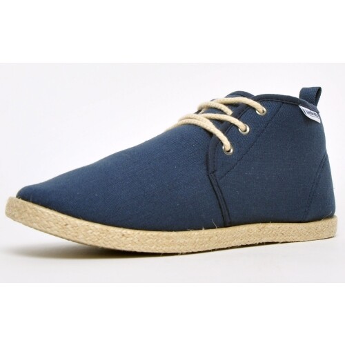 Lambretta Mens Gobi Summer Canvas Casual Chukka Desert Boots Shoes Navy 7 UK