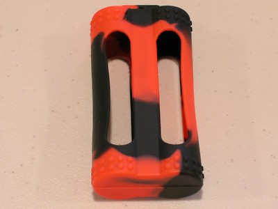 1 pc  2-bay 18650 SILICONE STORAGE PROTECTIVE CASE HOLDER BATTERY red/black