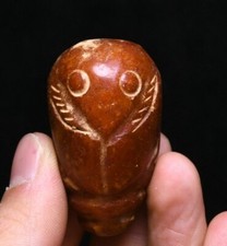 4CM China Hongshan Culture Old Jade Carve Cicada Insect Exorcize Amulet Pendant