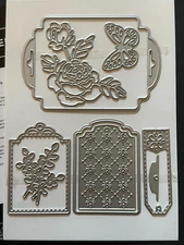 Stampin up! Designer Tags Dies ~ BUTTERFLY ROSE SPRIG TAG ~ New
