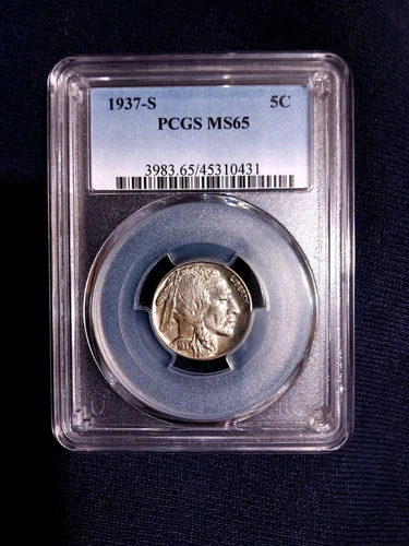 1937-S 5C Buffalo Nickel PCGS MS65