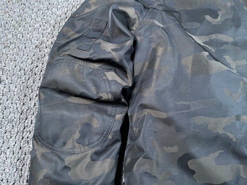 Alpha Industries Camouflage Duck Down Parka Jacket Adult Small Green Black - Picture 18 of 19