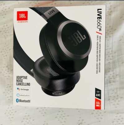 JBL Live 660NC Wireless Noise Cancelling Over The Ear Headphones (Black)