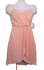Altard State ~ Pale Pink Floral Chiffon Strappy Tie Waist Party Dress S NEW $70