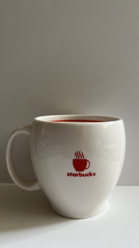 2004 Starbucks Barista Abbey Coffee Mug White With Red Logo 12 Oz - Picture 2 of 8