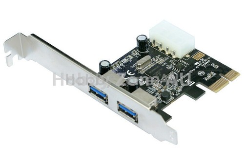 5 Gbps Speed 2 Port USB 3.0 Hub PCI-E PCI Express Card Adapter 4 pin connector - Picture 6 of 8