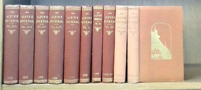 The Alpine Journal 10 Editions 1930's & 1940's Strutt Alpine Club E. L Strutt, E