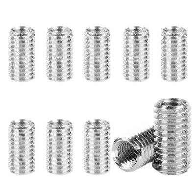 M8 to M6 Thread Inserts, 10pcs Stainless Steel Reducer Nuts, 15mm Length