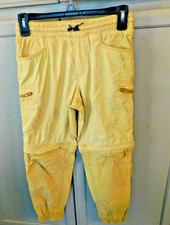 Eddie Bauer beige convertible khaki cargo pants w drawstring boy sz 10