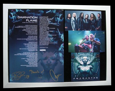 AMARANTHE + SIGNIERT + TOP QUALITÄT GERAHMT + DER KATALYSATOR = 100 % ECHT + EXPRESS WELTVERSAND