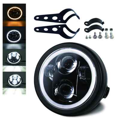 5.75 In Motorcycle Led Headlight Universal 6.5'' Round Head Light Led Headlight