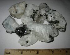 1/2lb OF BEAUTIFUL NATURAL ROUGH RAINBOW MOONSTONE W/ FLASH FROM INDIA  228g *14