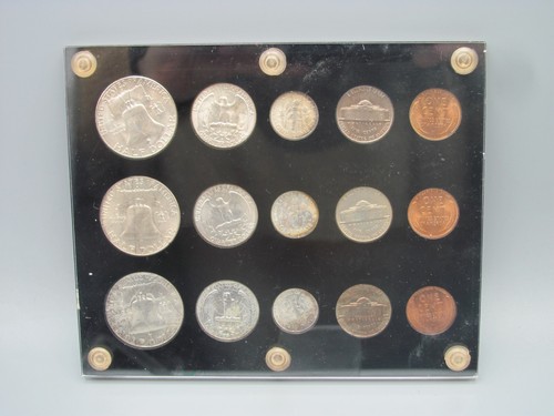 1954 P, D, S US Silver Mint Set in Capital Plastics Holder - Picture 2 of 6