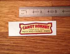 Transfert grand Blason "Canot Hornby" pour Canot Boat HORNBY MECCANO