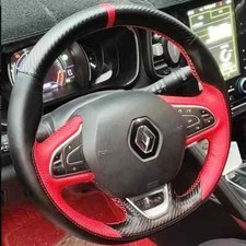 For Renault Megane 4 MK Kadjar Koleos Hand-stitched Leather Steering Wheel Cover