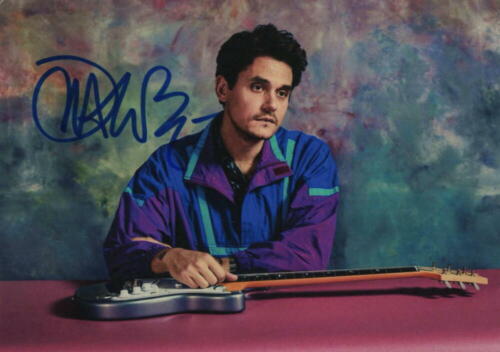 JOHN MAYER SIGNED AUTOGRAPH 6X8 ART PHOTO - ROOM FOR SQUARES CONTINUUM REAL ACOA - Afbeelding 1 van 3