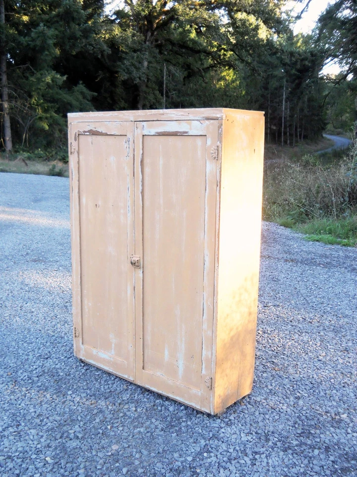 Старинный деревенский кладовой шкаф для хранения 1880-х годов Wainscot доска из бисера сосна кубби отверстие  - Изображение 3 из 4